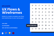 UX Flow &  Wireframe Mega Icon Pack, an Icon by Tarful Creative (Thumbnail 1 of 8)