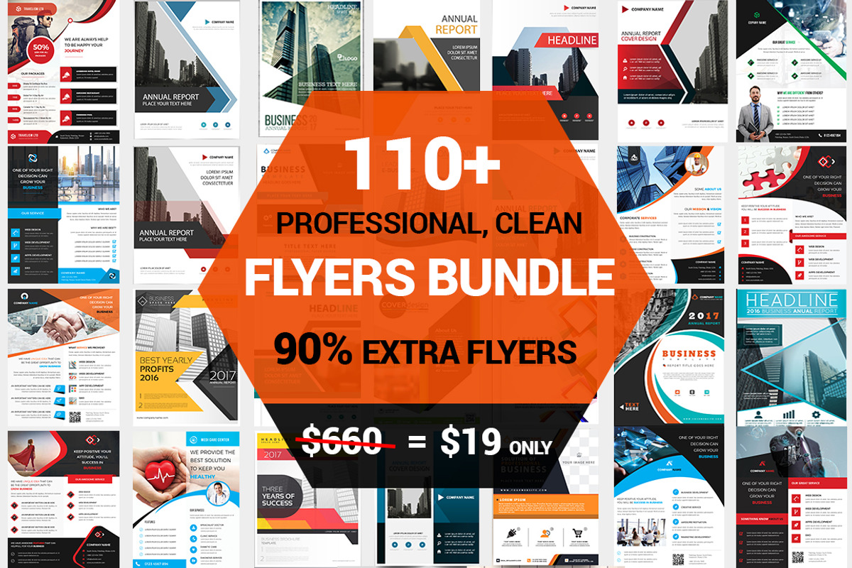 110+ Clean Business Flyers Bundle, a Flyer Template by Imagine Design Studio (Photo 1 of 16)