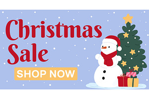 Christmas poster. Seasonal sale card, an Illustration by Vectorbuum