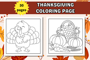 Cute Thanksgiving Coloring Page