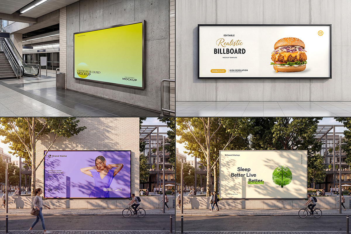 Outdoor Billboard Mockups Bundle, an Advertising Mockup by graphypix (Photo 2 of 14)