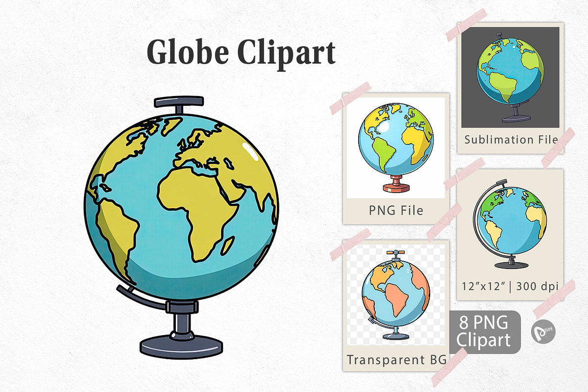 Globe Clipart, a Graphic by Artnoy (Photo 1 of 5)