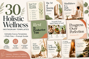 Holistic Wellness IG Canva Template