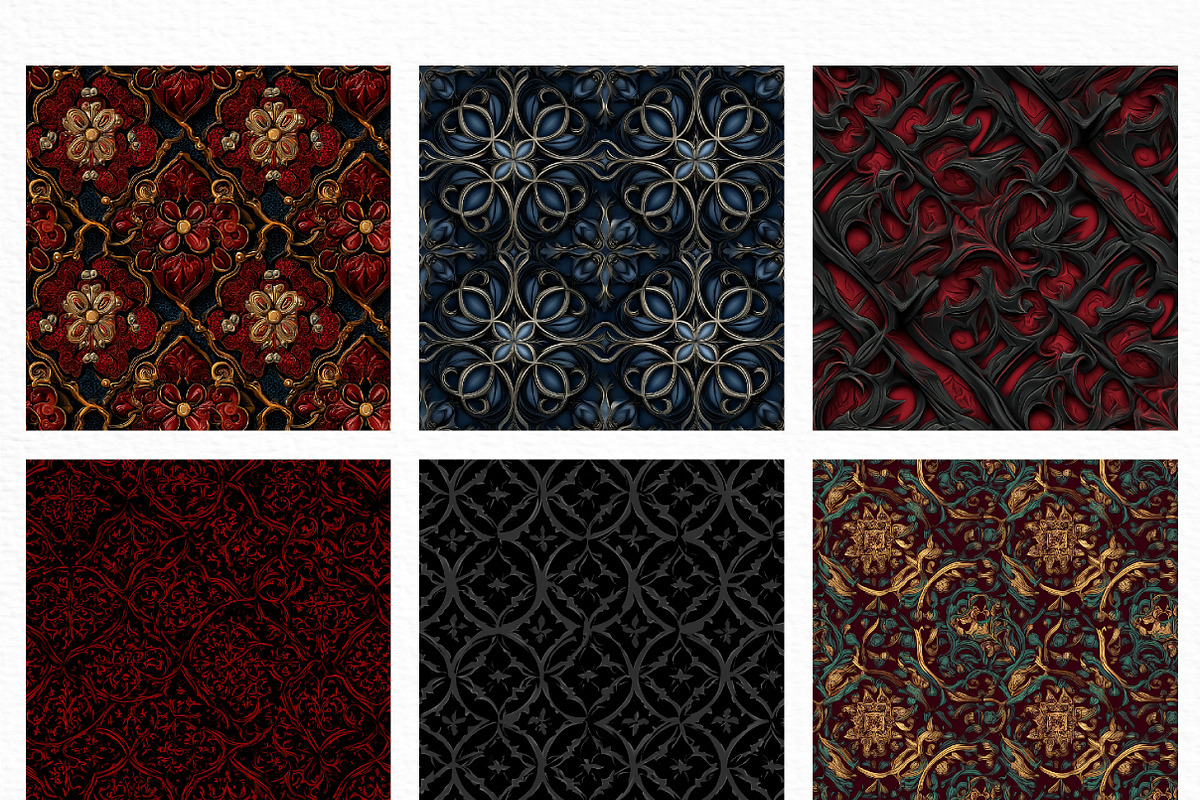 Seamless Gothic Pattern, an Illustration by Craft Nest