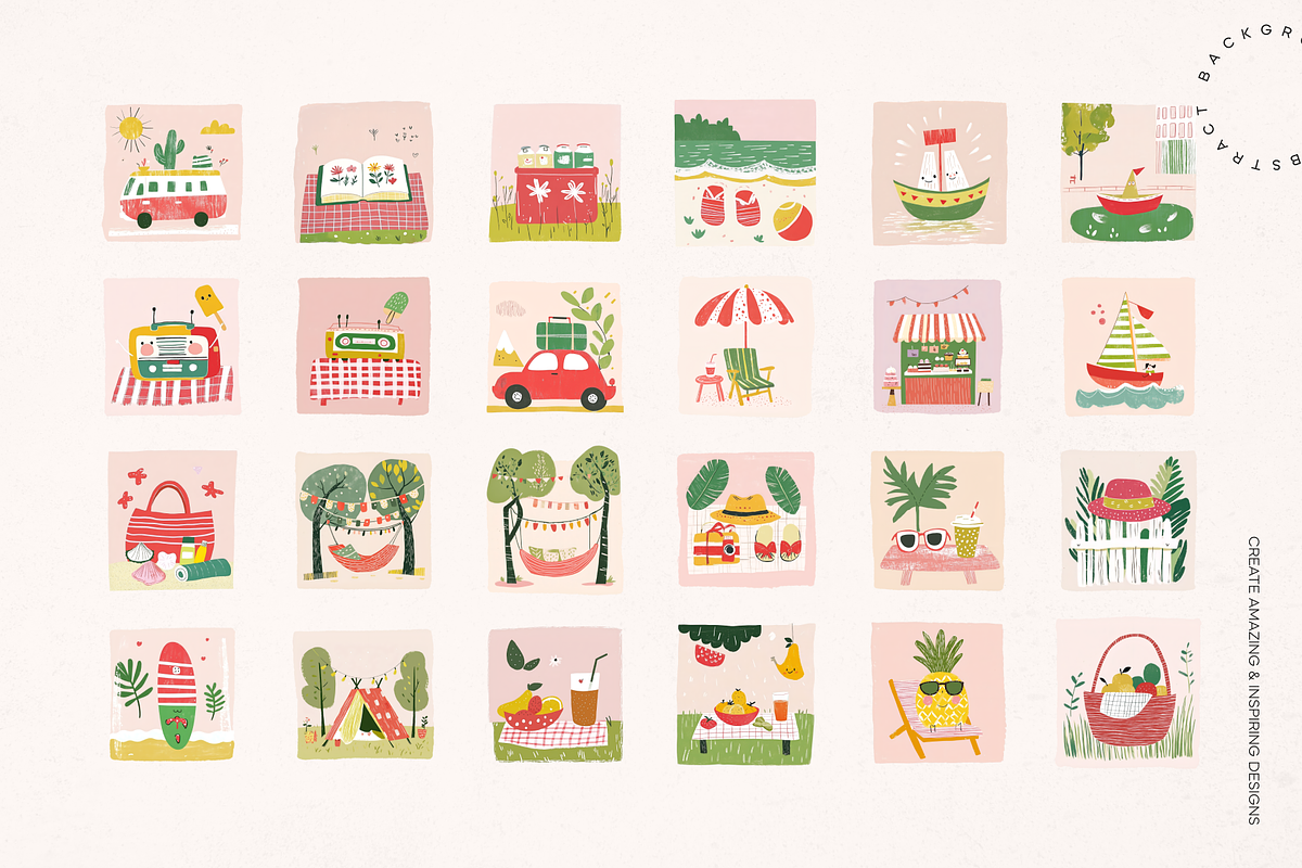 Playful Summer Vibes |Tropical Beach, a Seasonal Illustration by Lumeno (Photo 2 of 8)