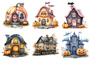 Halloween Pumpkin House Clipart, an Illustration by Daily.Designs (Thumbnail 2 of 5)