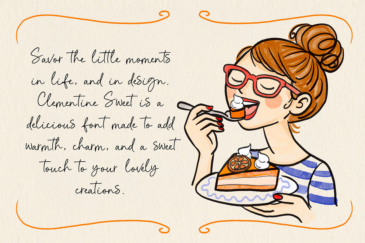 Clementine Sweet Handwritten Font, a Handwritten Font by Lemon Pie Studio (Photo 4 of 13)