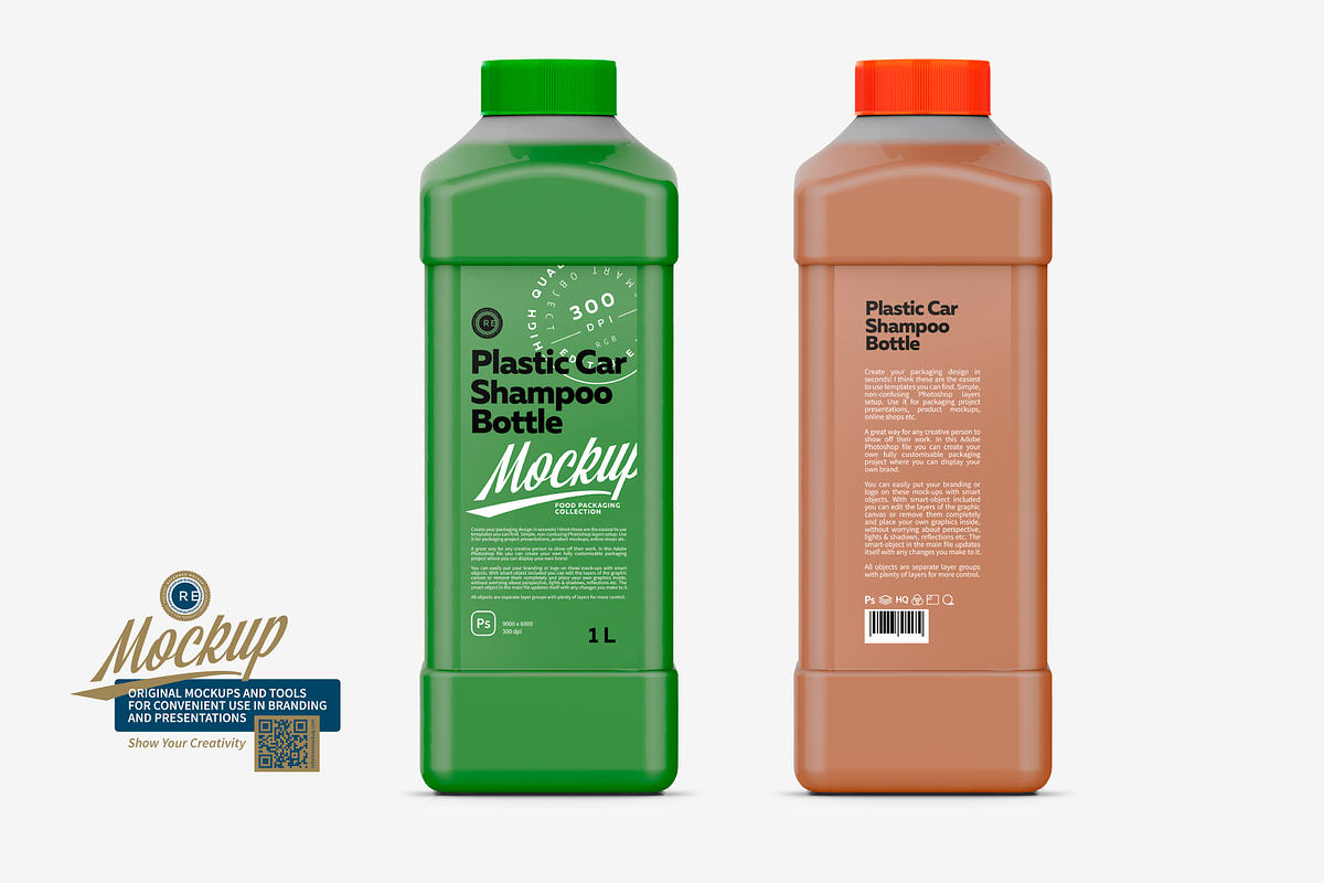 Plastic Auto Shampoo Bottle Mockup, a Packaging Mockup by Reformer Mockup (Photo 5 of 6)