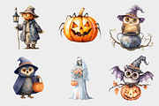 Watercolor Quirky Halloween Clipart, a Seasonal Illustration by Design Market (Thumbnail 5 of 5)