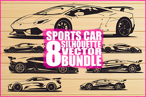 Sports Car Vector Bundle, an Illustration by Designs_River