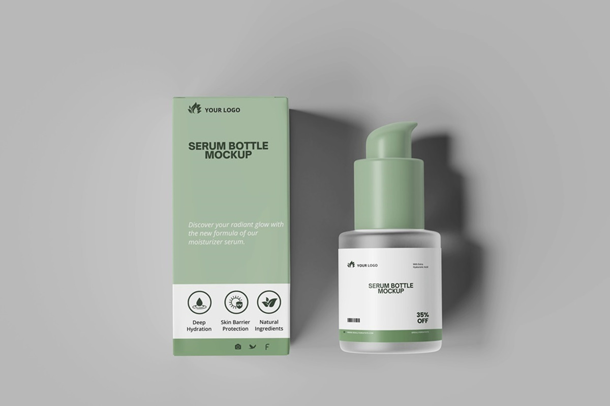 Serum Bottle Packaging Mockup, a Packaging Mockup by Tokobeta (Photo 5 of 9)