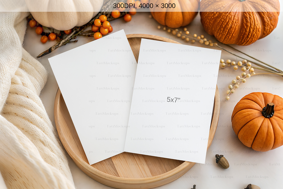 Both Side Invite Card Mockup, an Advertising Mockup by TatiMockup (Photo 2 of 4)