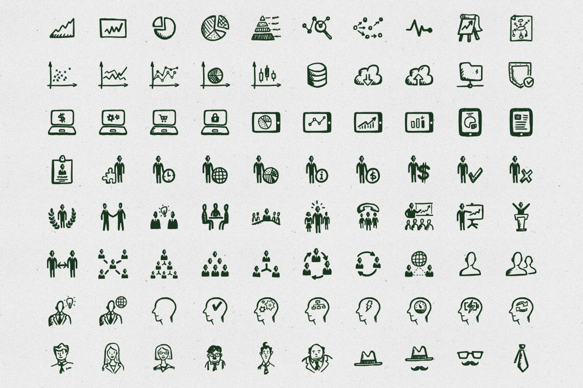 Busy Icons: 340 business icons, an Icon by Hand-Drawn Goods (Photo 5 of 5)