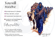 Berber Tuareg Man clipart set, a Person Illustration by ThatsDesignArt (Thumbnail 3 of 10)