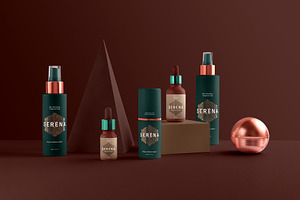 Serena Cosmetics Branding Mockups