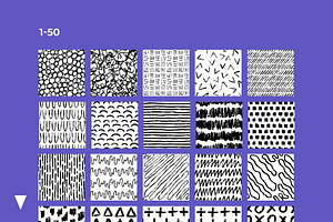 200 Hand Drawn Seamless Patterns