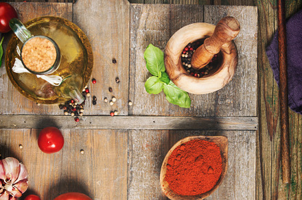 Cooking background with fresh ingredients flat lay, a Food & Drink Photo by Natalia Klenova's Shop