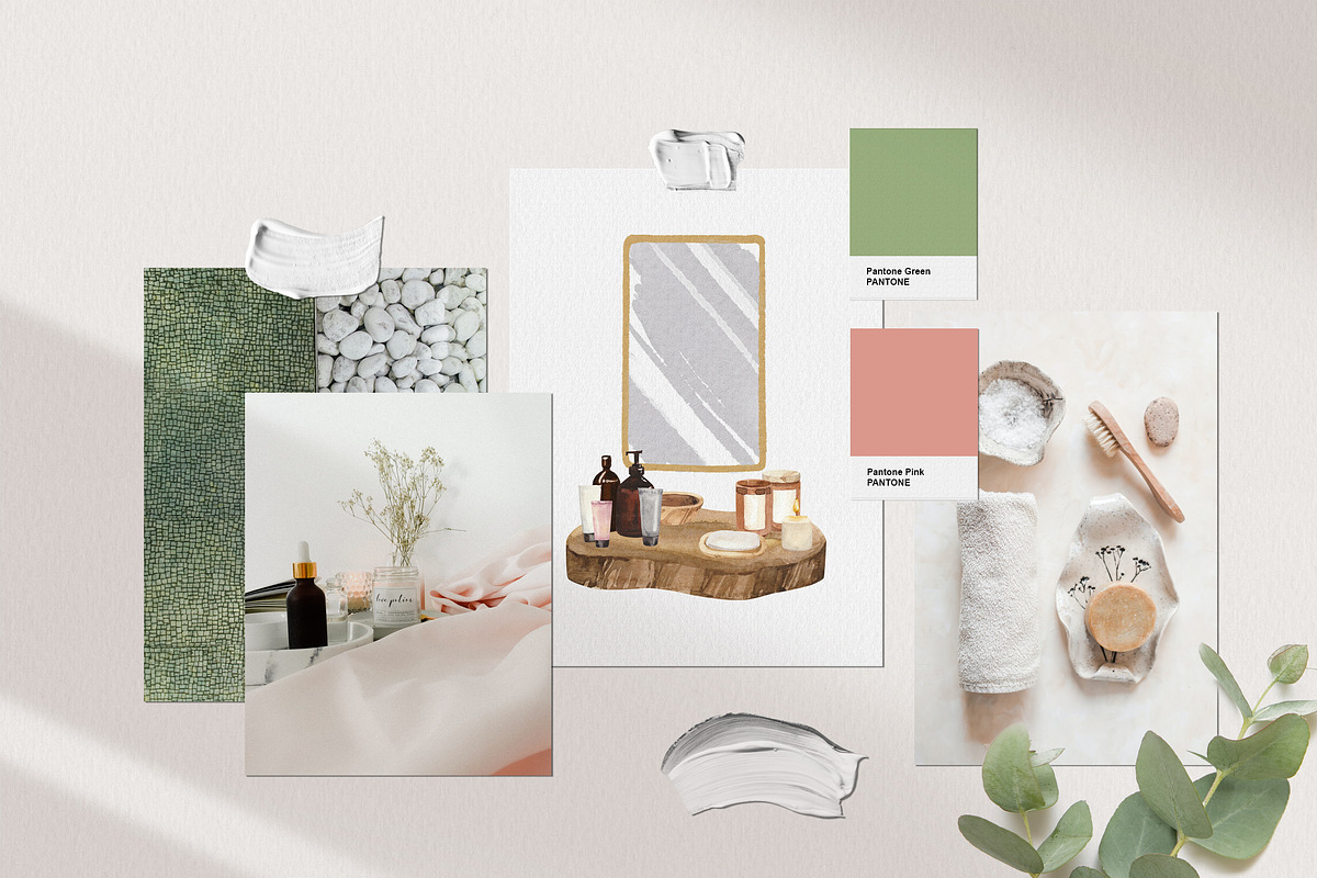 Home spa interior watercolor creator, an Object Illustration by Volha Studio (Photo 2 of 9)