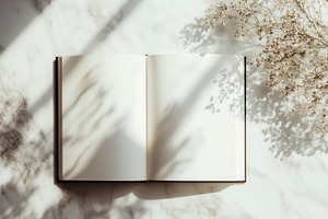Open blank notebook mockup, a Background Photo by MistyDay