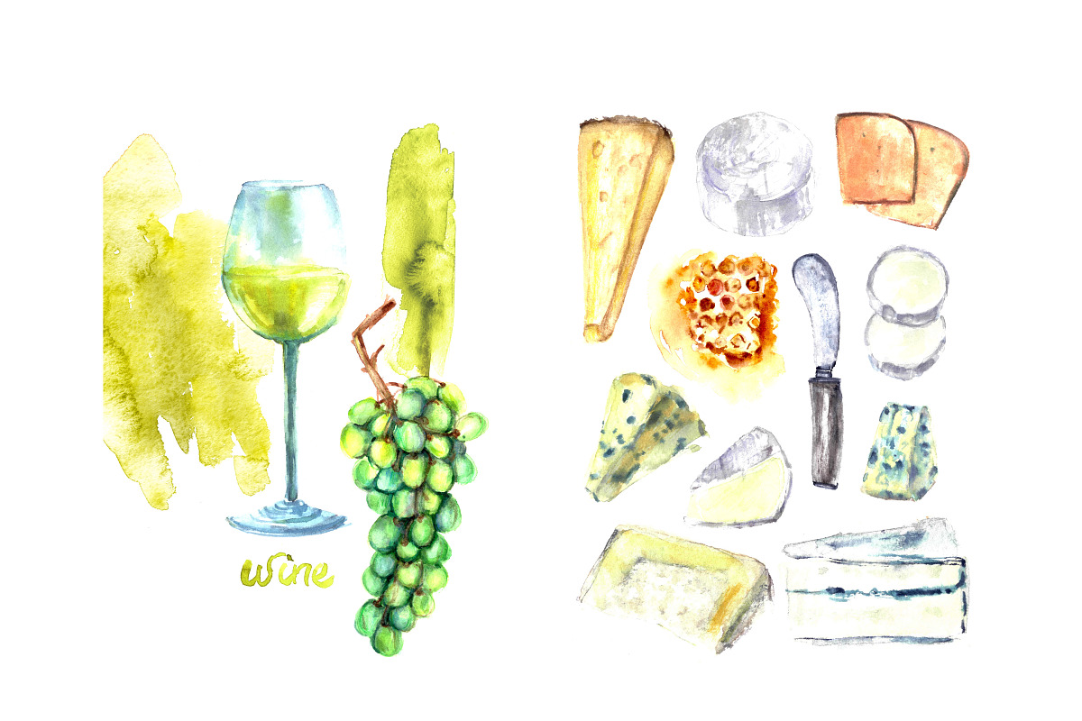 White wine, a Food Illustration by katya.bogina (Photo 5 of 5)