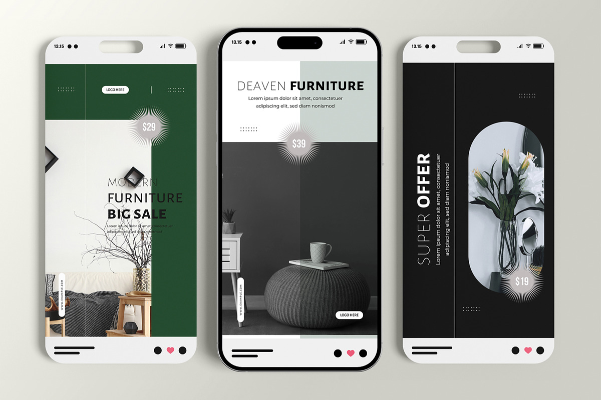Modern Furniture Social Media Story, a Social Media Template by MightyDesign (Photo 3 of 6)