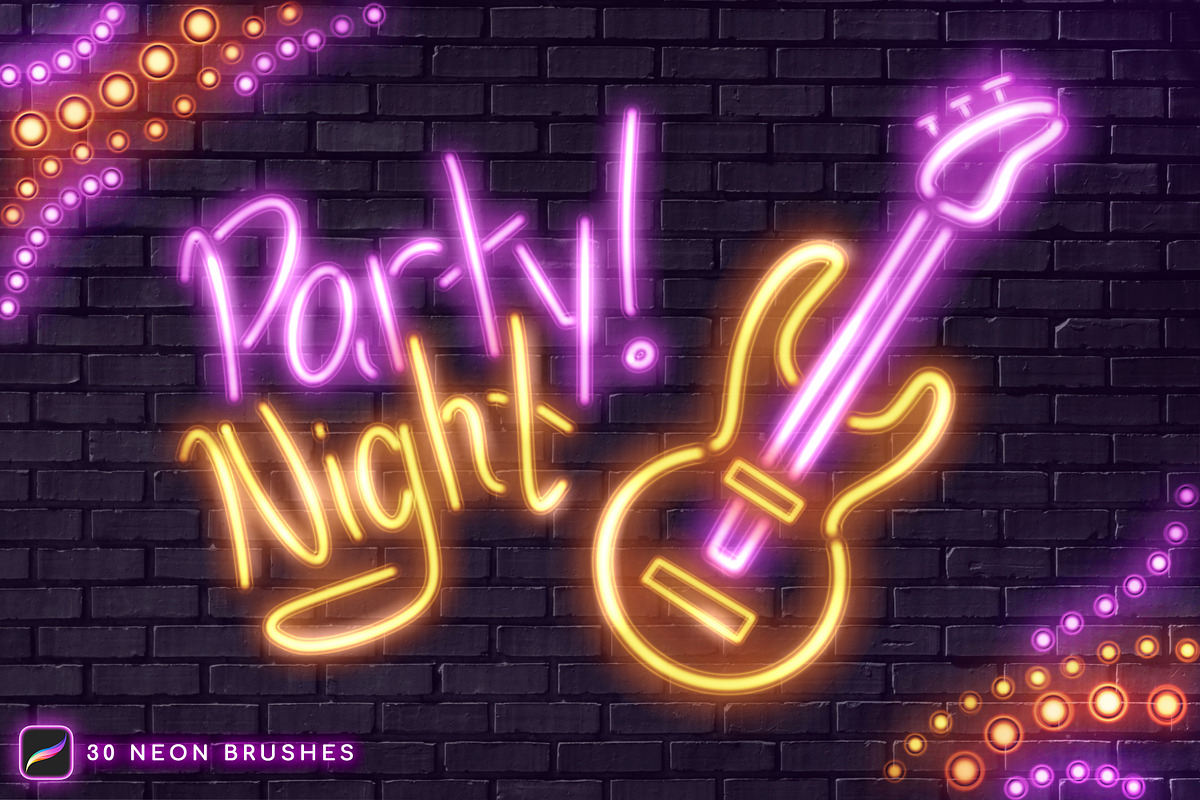 Neon Procreate Brushes, a Brush Add-On by Andrew Skoch Design (Photo 8 of 12)