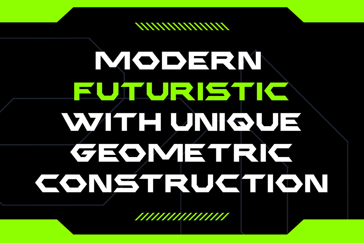 Halford – Futuristic Geometric Font, a Font by Pekotype (Photo 2 of 16)