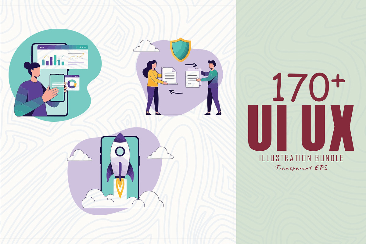 Ui ux elements concepts design set, a Decorative Illustration by Sofia's Fashion (Photo 1 of 6)