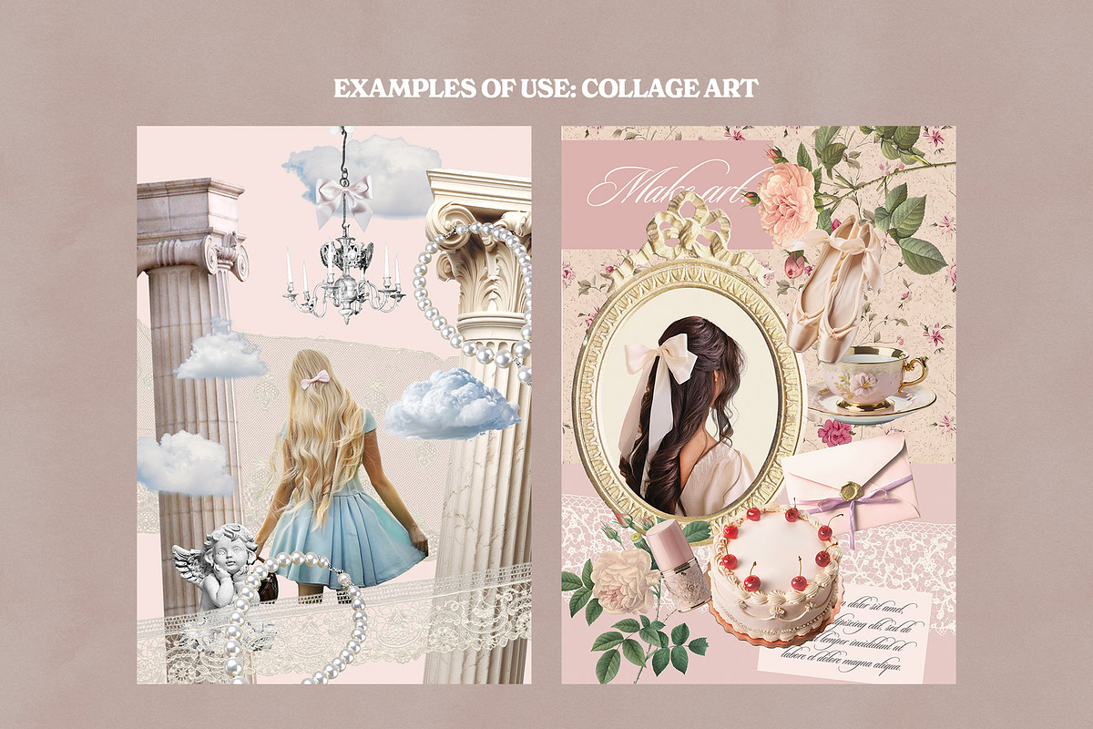 Coquette core Cottage Collage Pack, an Object Graphic by Marie T (Photo 2 of 10)