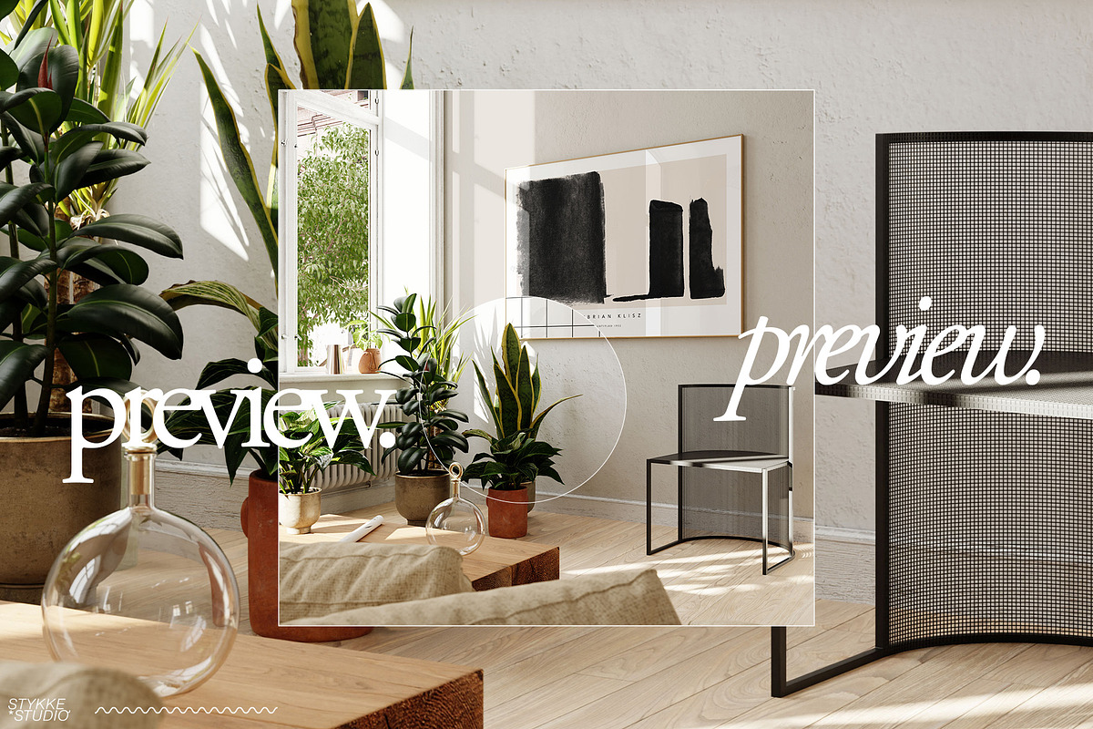 LENIS ROOM Natural Frame Mockup Set, a Household Mockup by Stykke Studio (Photo 42 of 58)