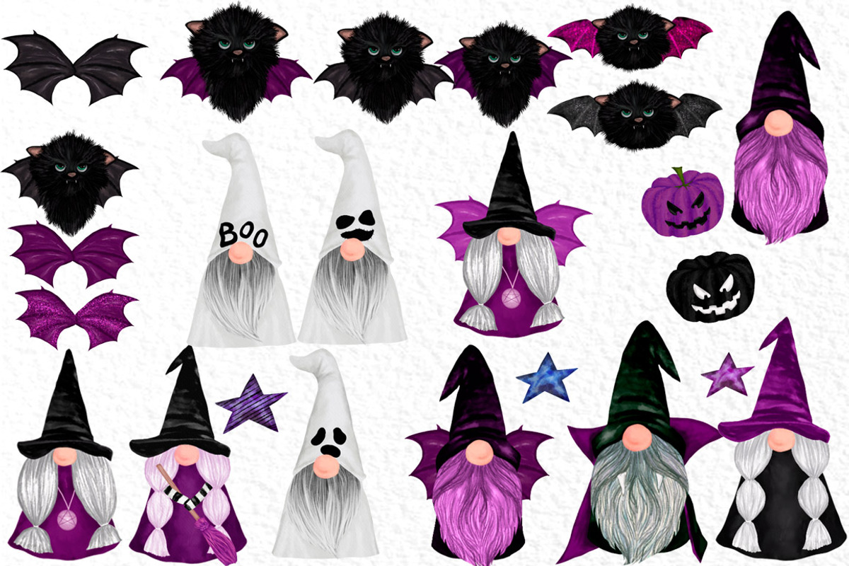 Halloween Kids clipart Cute Gnomes, an Illustration by vivastarkids (Photo 2 of 8)