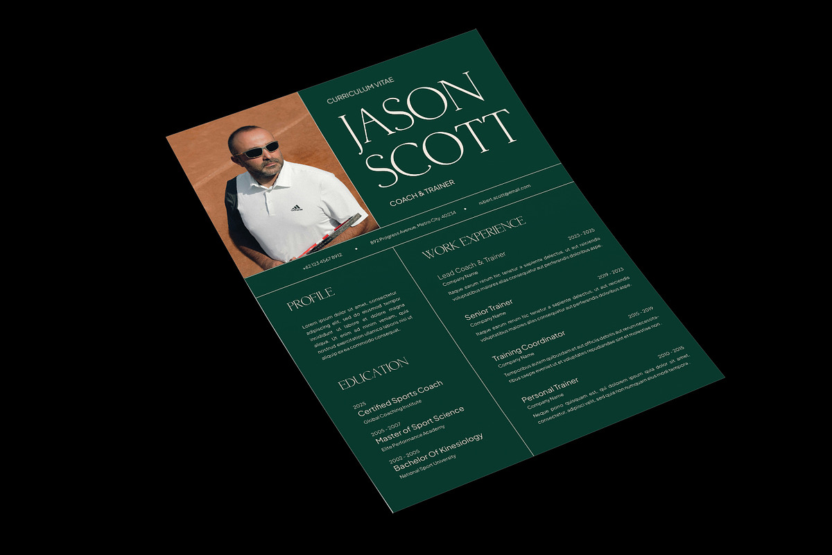Green Classic Resume preview 3