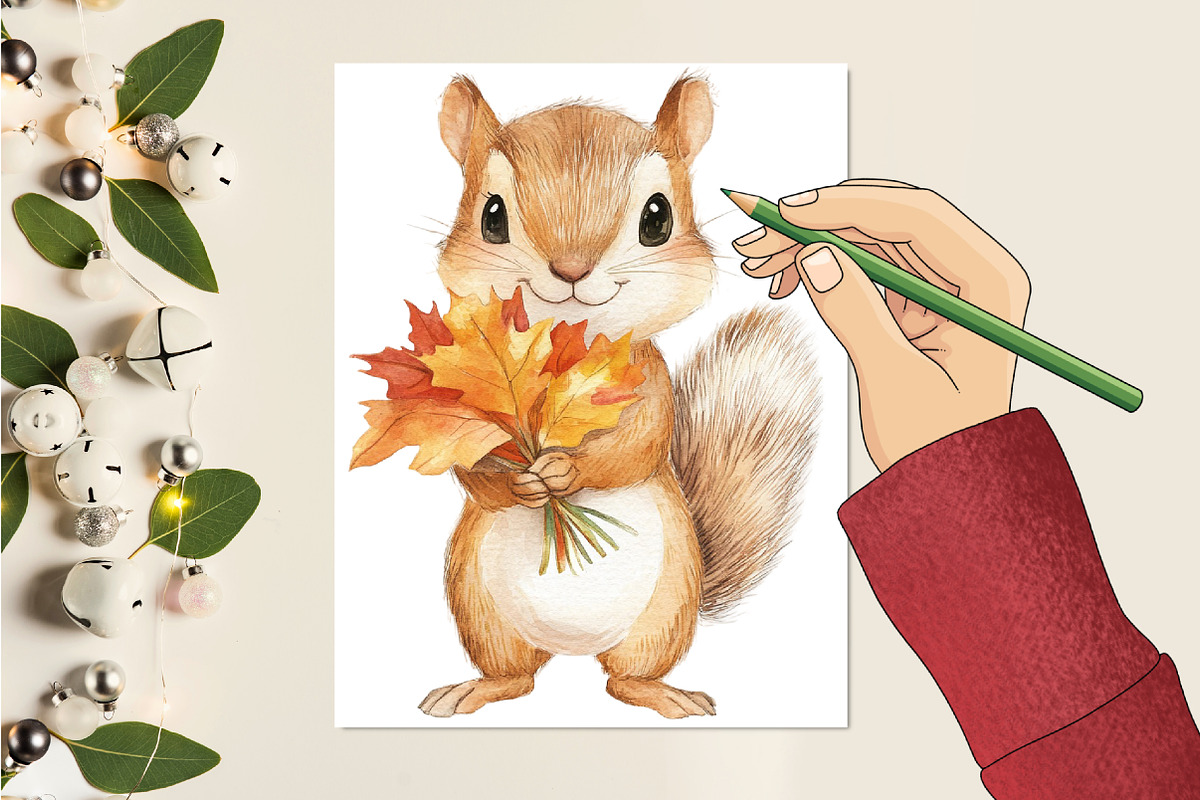 Autumn Eastern Chipmunk Sublimation, an Illustration by CitraGraphics (Photo 6 of 6)