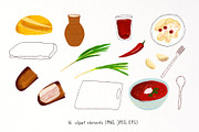 Ukrainian Traditional Cuisine, a Food Illustration by ViktoriaLapshyna (Thumbnail 2 of 6)