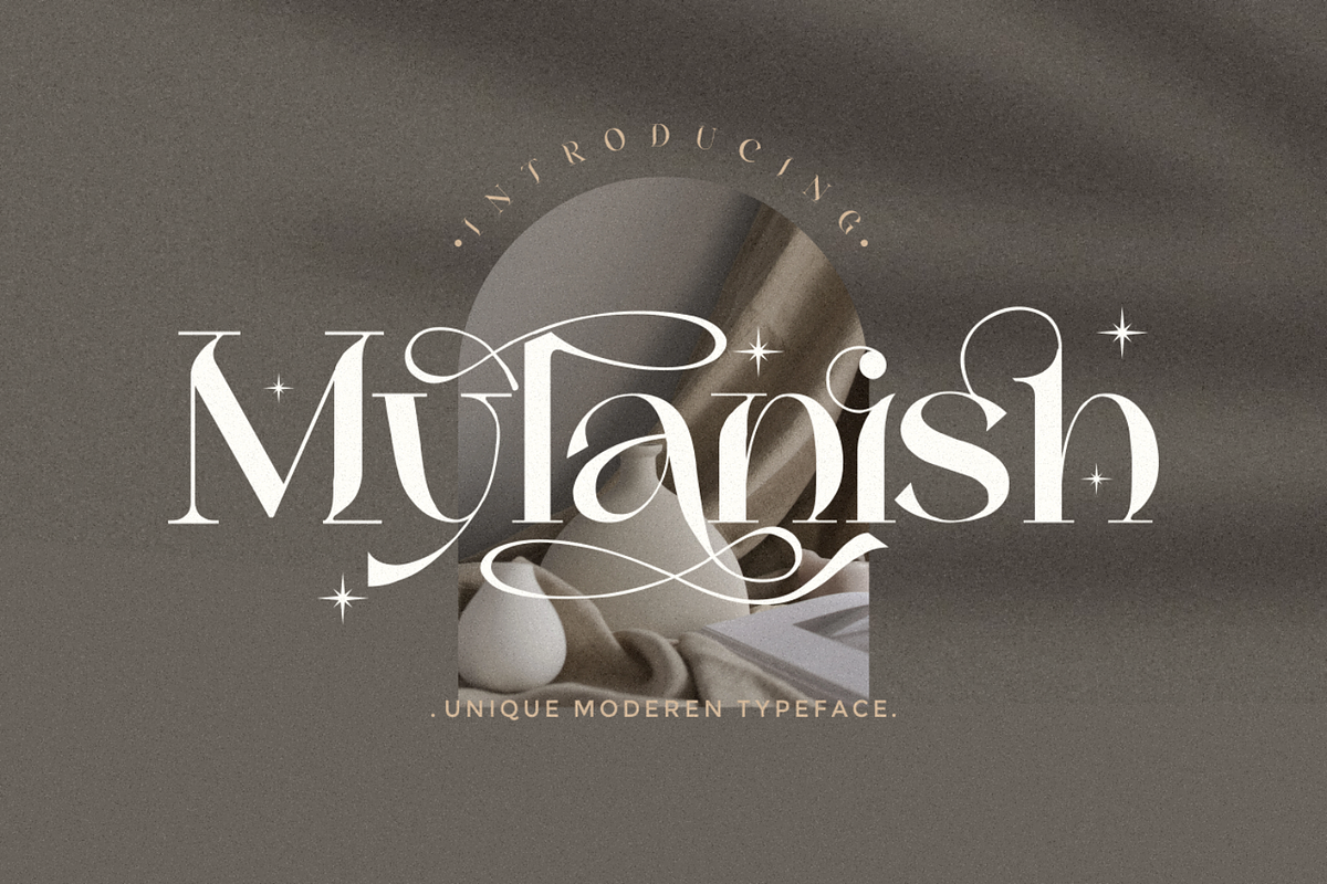 Mylanish _ unique modern typeface, a Serif Font by Penatic Studio (Photo 1 of 11)