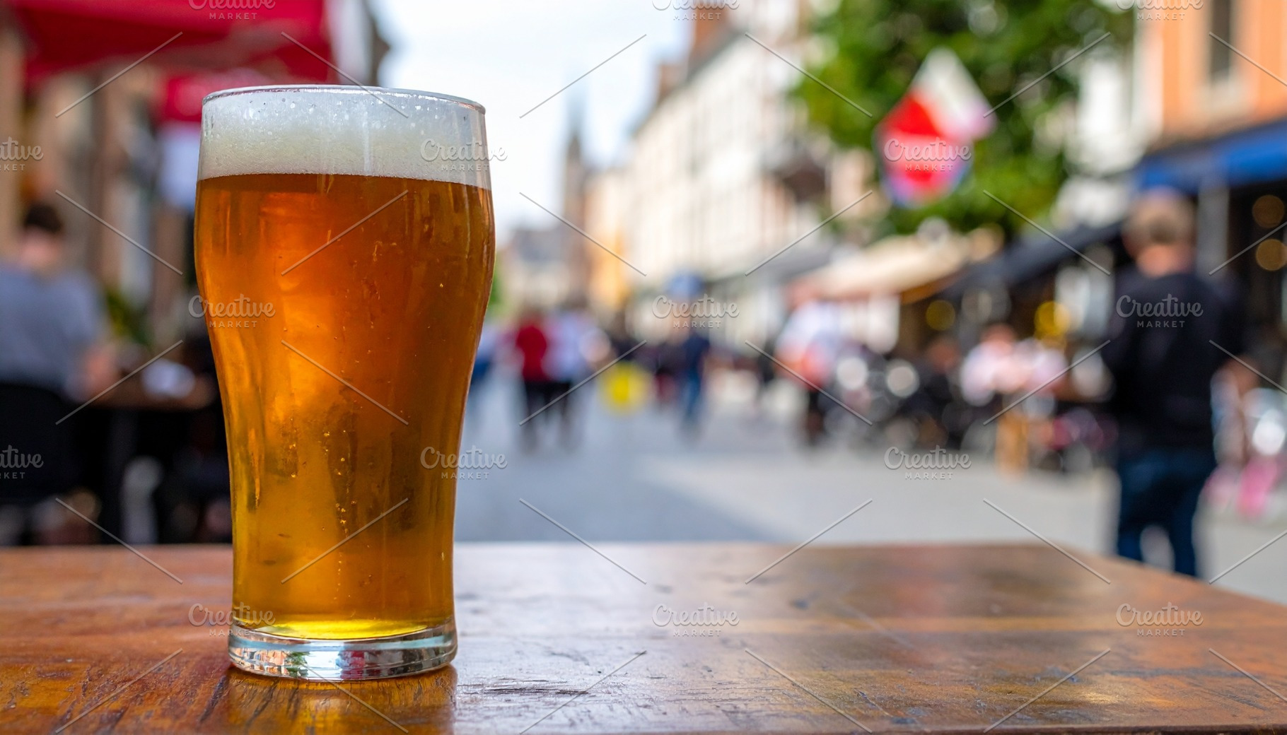 pint of beer in a pub AI generated, a Photo by WorldOfPhotos