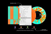 7 Vinyl Mockup, a Packaging Mockup by Glue Lab (Thumbnail 3 of 5)