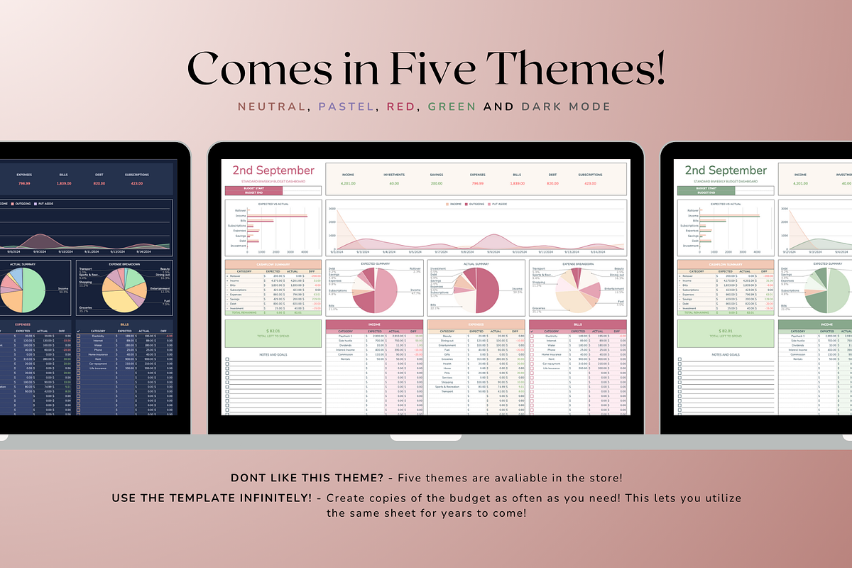 Standard Biweekly Budget - Neutral, a Templates & Theme by The Creative Plans co (Photo 2 of 10)