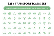 225+ Transport Icons Set, an Outline Icon by Vectors Market (Thumbnail 1 of 4)