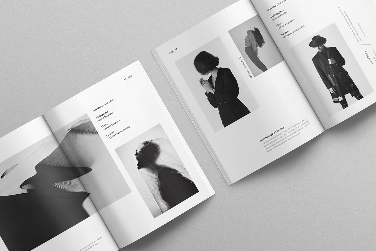 Photography Portfolio Template, a Brochure Template by DesignCrest (Photo 4 of 17)
