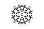 Black and White Mandala Patterns Set, a Decorative Illustration by NJ Himel (Thumbnail 29 of 101)