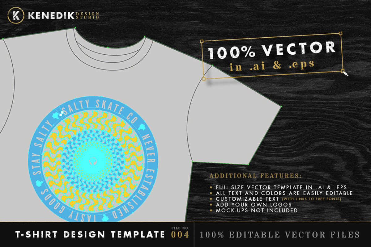 T-Shirt Design Template 004, an Object Graphic by KENEDIK DESIGN STUDIO (Photo 4 of 4)
