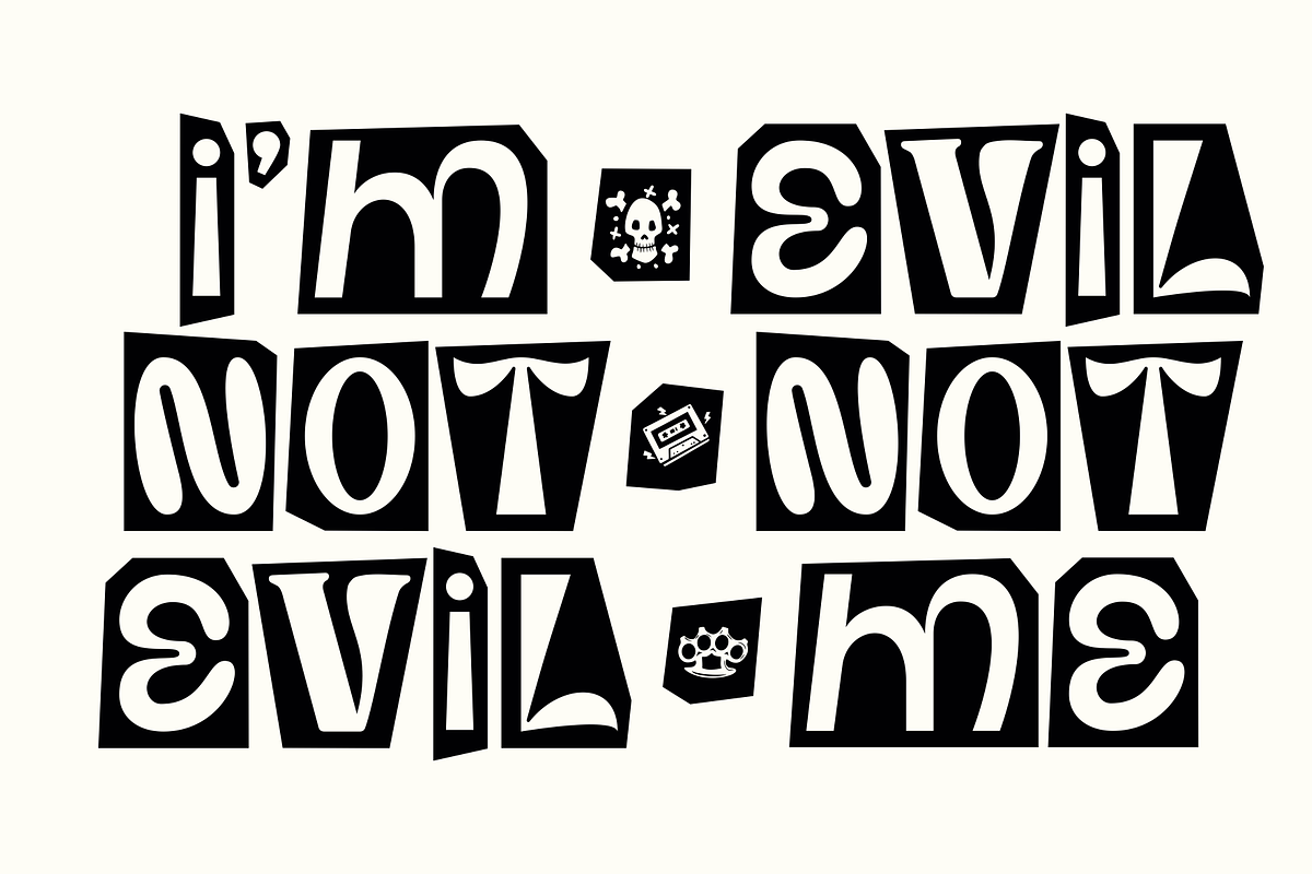 Punk Of Sad Font, a Symbol Font by Marvadesign (Photo 4 of 8)