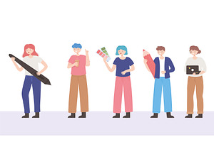graphic designers tools, a Person Illustration by studiogstock