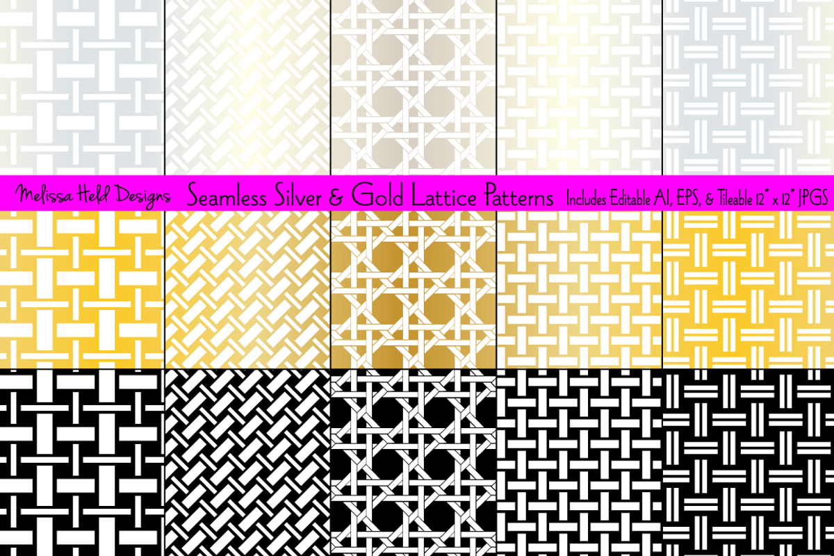 Seamless Metallic Lattice Patterns