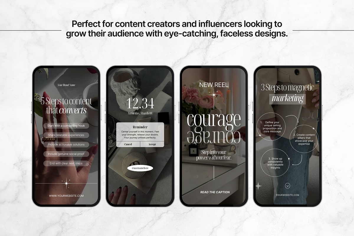 100 Faceless Instagram Reels, a Social Media Template by DigiPax (Photo 5 of 10)