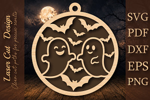 Halloween Suncatcher SVG, a Work Illustration by Digital Artistic99