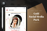 Gold / Glamour / Brush Social Media, a Social Media Template by Kahuna Design (Thumbnail 2 of 6)