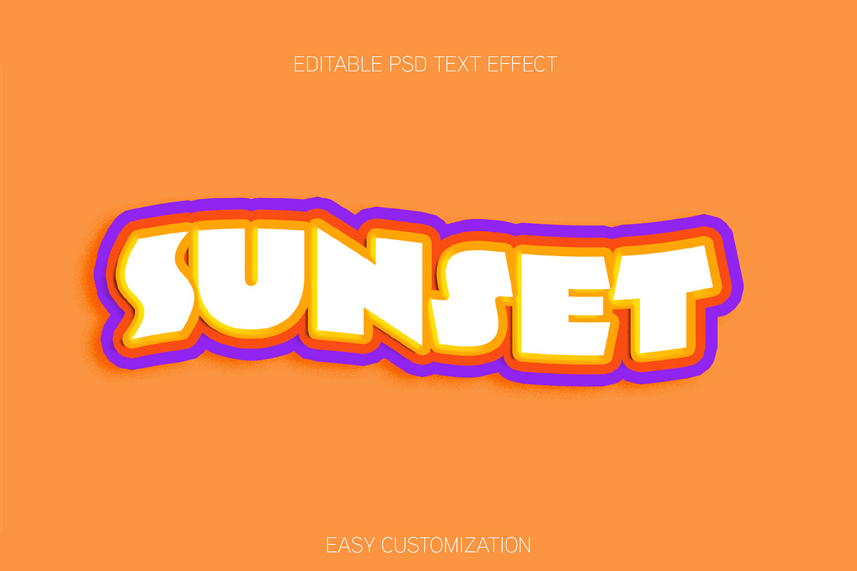 Layered Bold Chunky Text Effect