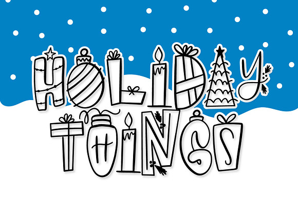 Holiday Things Christmas Font